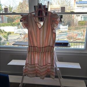 Striped Puff Sleeve Dress